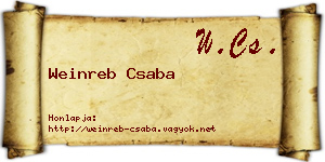 Weinreb Csaba névjegykártya